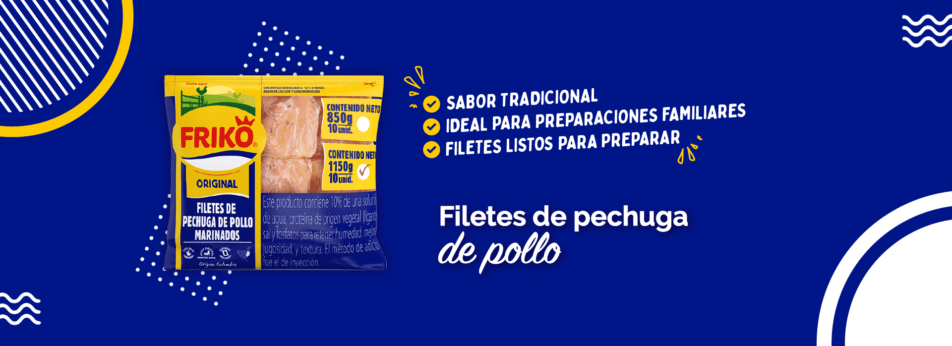 Filetes de pechuga porcionados